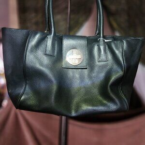 B'ful Kate Spade large Black pebble-leather purse - turn lock